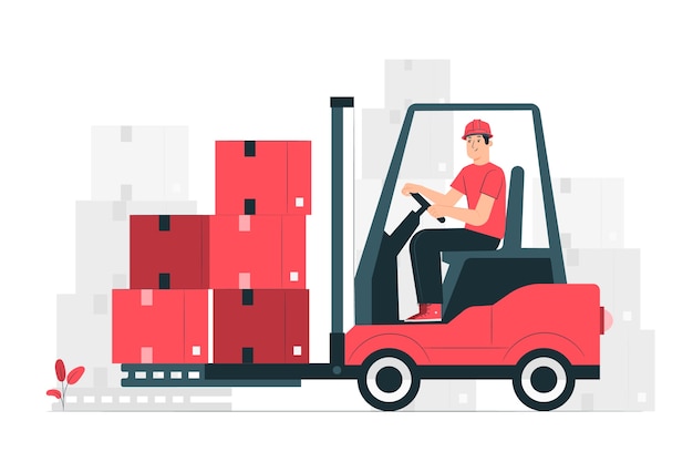 Vecteur gratuit illustration de concept de logistique