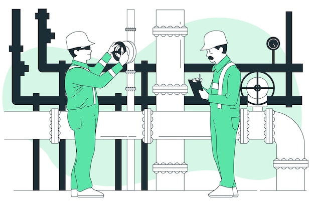 Illustration De Concept De Maintenance De Pipeline