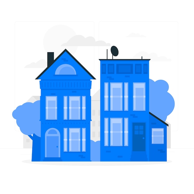 Vecteur gratuit illustration de concept de maisons