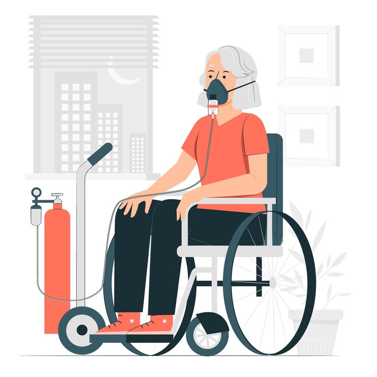 Vecteur gratuit illustration de concept de masque à oxygène