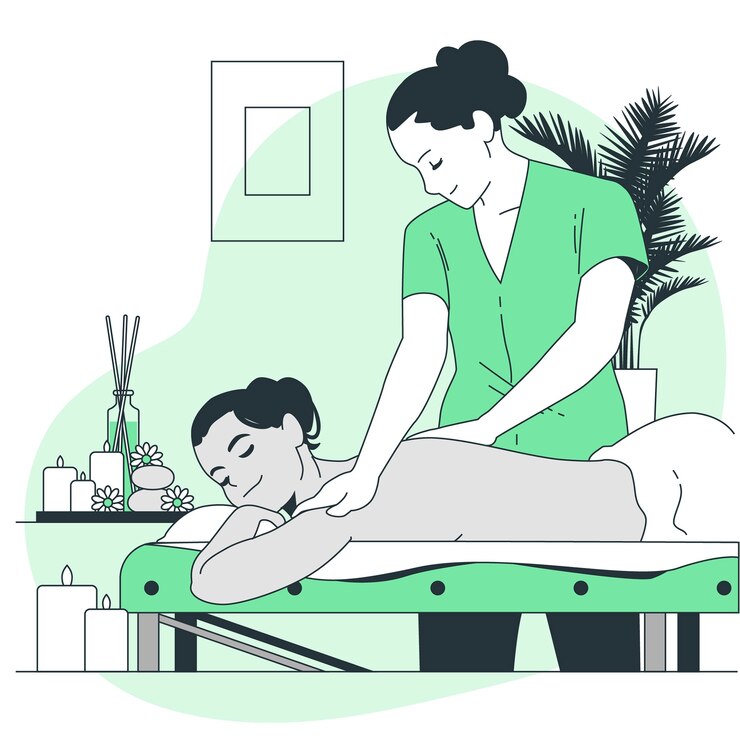 Vecteur gratuit illustration de concept de massage relaxant