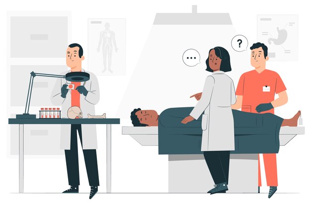 Illustration de concept de médecine légale