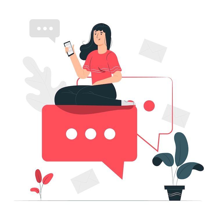 Vecteur gratuit illustration de concept de messagerie