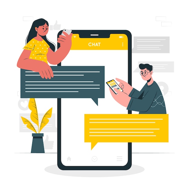 Vecteur gratuit illustration de concept de messages