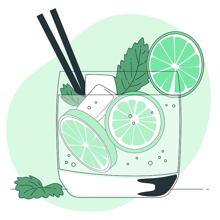 Vecteur gratuit illustration de concept de mojito