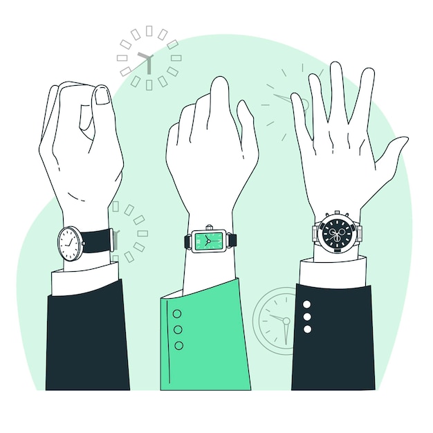 Vecteur gratuit illustration de concept de montre-bracelet