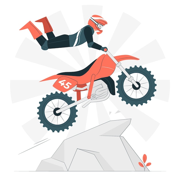 Illustration de concept de motocross