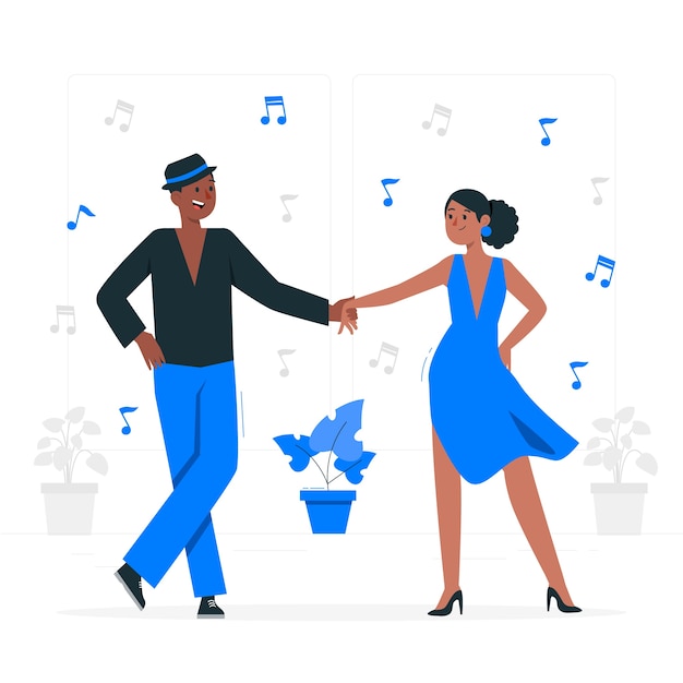 Vecteur gratuit illustration de concept de musique salsa