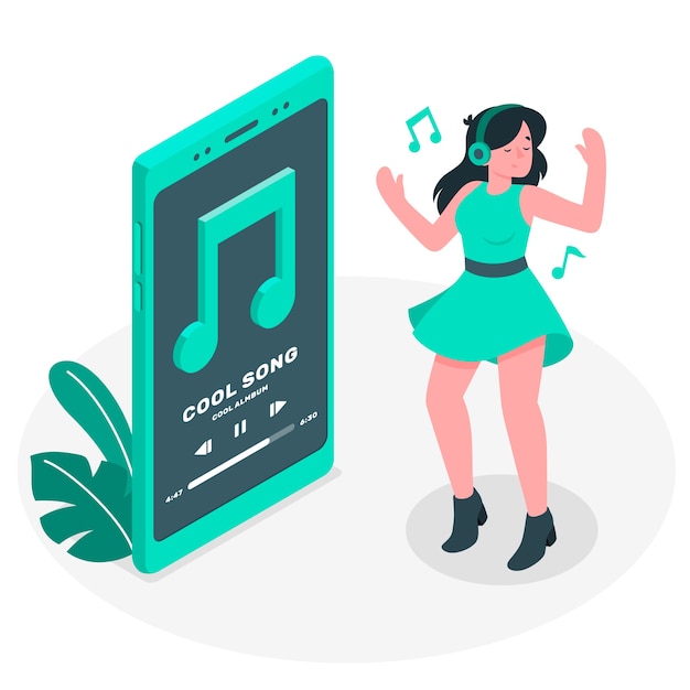 Vecteur gratuit illustration de concept de musique