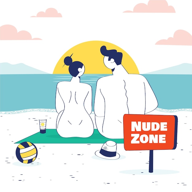 Vecteur gratuit illustration de concept de naturisme design plat