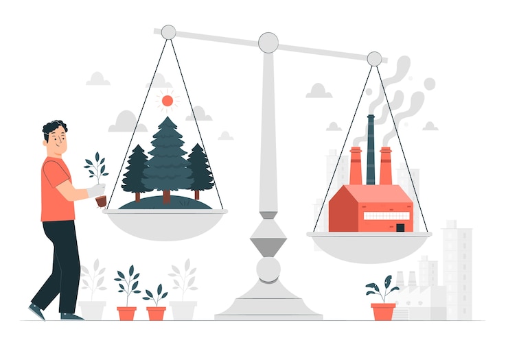 Vecteur gratuit illustration de concept net zéro