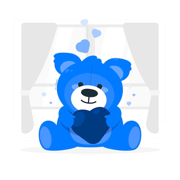 Vecteur gratuit illustration de concept d'ours en peluche de la saint-valentin