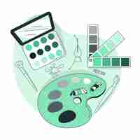 Vecteur gratuit illustration de concept de palette