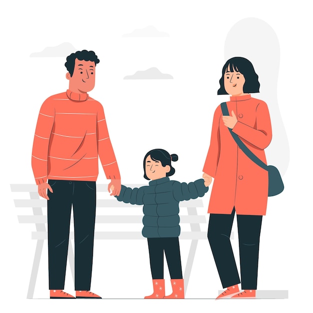 Vecteur gratuit illustration de concept de parents