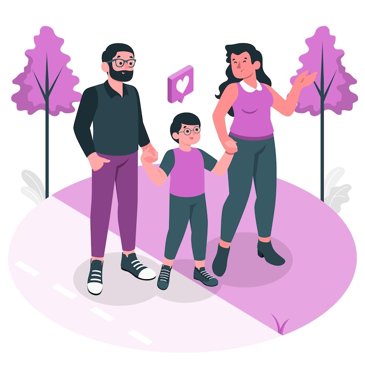 Vecteur gratuit illustration de concept de parents
