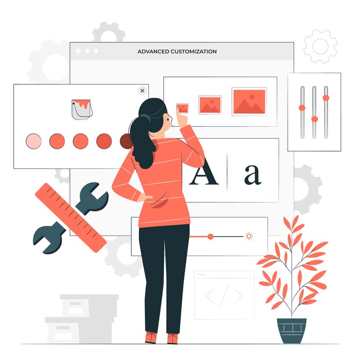 Vecteur gratuit illustration de concept de personnalisation avancée