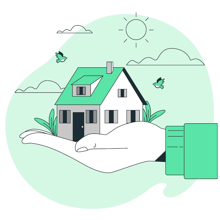 Vecteur gratuit illustration de concept de petite maison