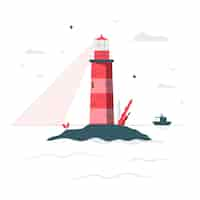 Vecteur gratuit illustration de concept de phare