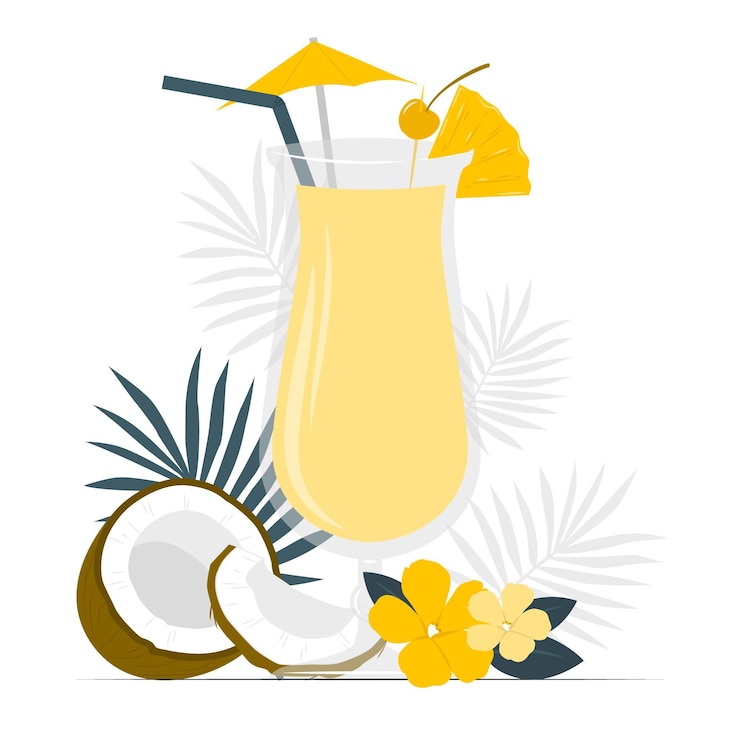 Vecteur gratuit illustration de concept de pina colada