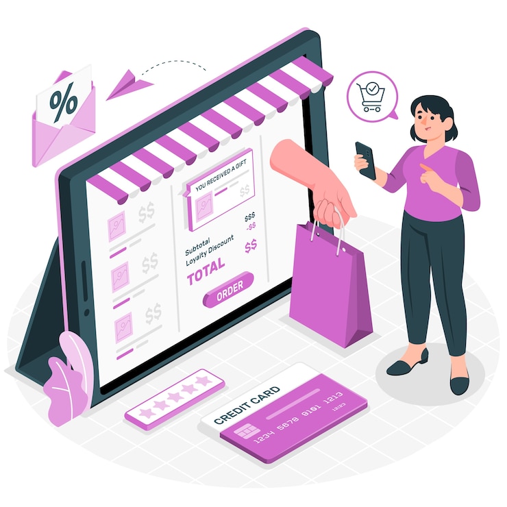 Vecteur gratuit illustration de concept de promotion des ventes