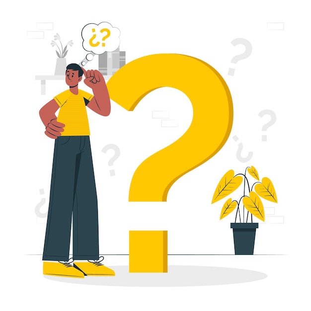Illustration de concept de questions