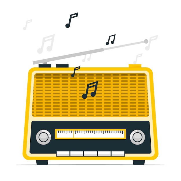 Illustration de concept de radio vintage