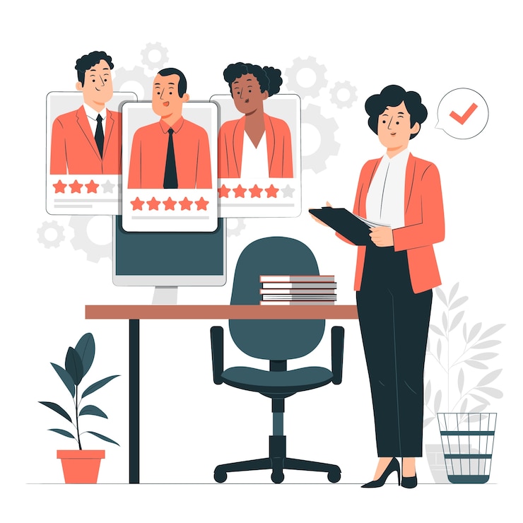Vecteur gratuit illustration de concept de recrutement