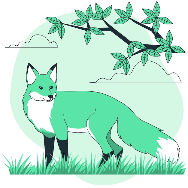 Vecteur gratuit illustration de concept de renard