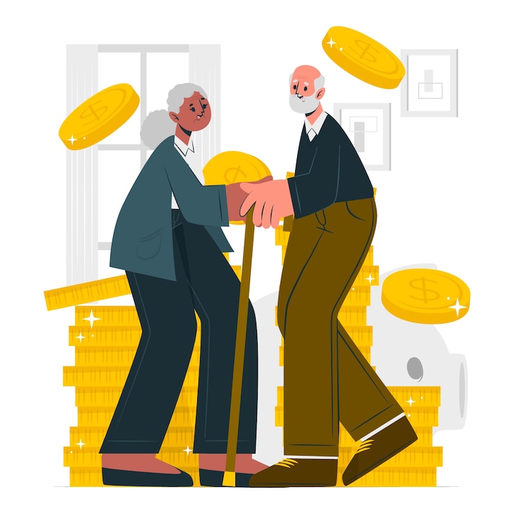 Vecteur gratuit illustration de concept de retraite