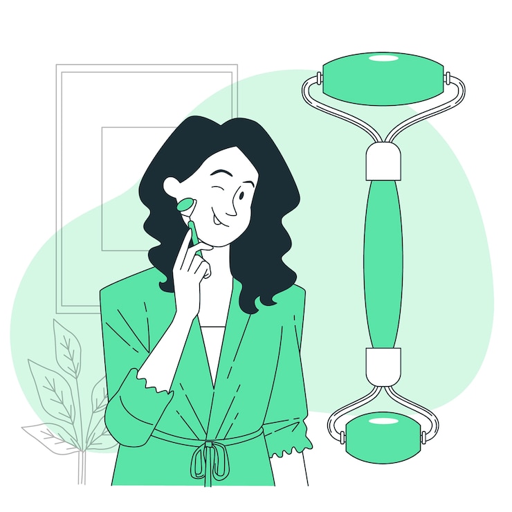Vecteur gratuit illustration de concept de rouleau de jade