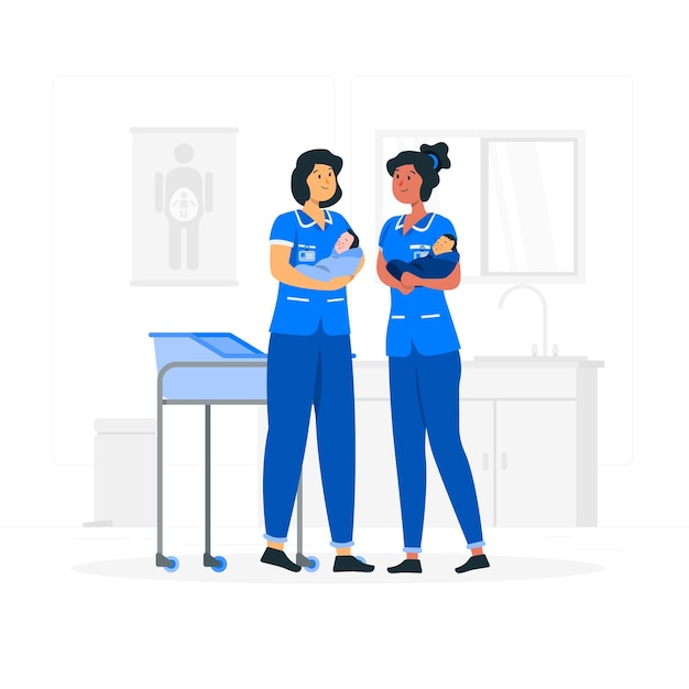 Illustration de concept de sages-femmes