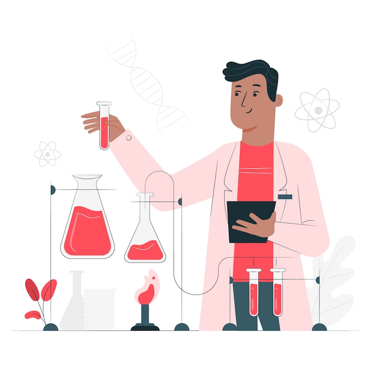 Vecteur gratuit illustration de concept de science