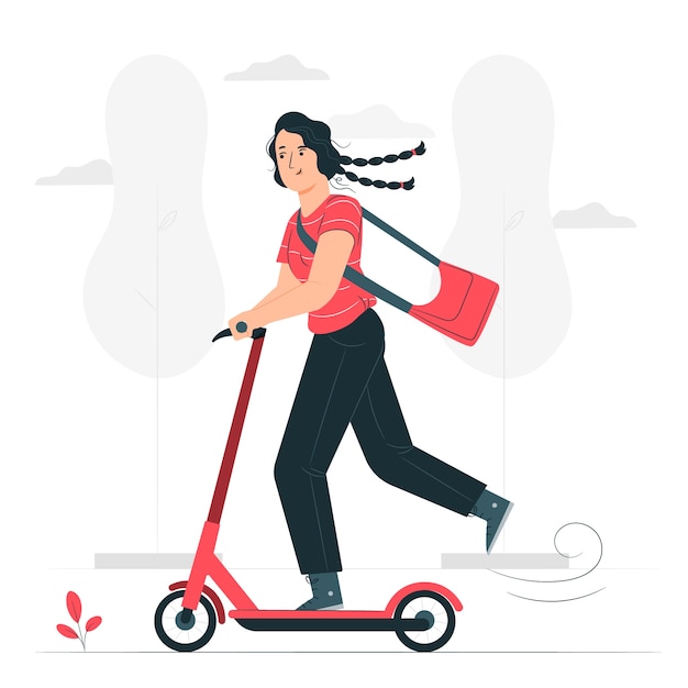Vecteur gratuit illustration de concept de scooter