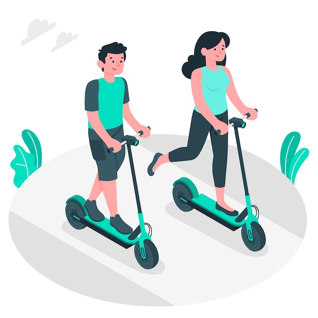 Vecteur gratuit illustration de concept de scooter