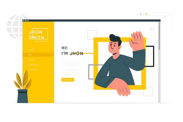 Illustration De Concept De Site Personnel