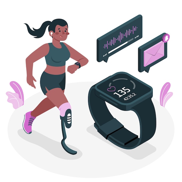 Vecteur gratuit illustration de concept de smartwatch