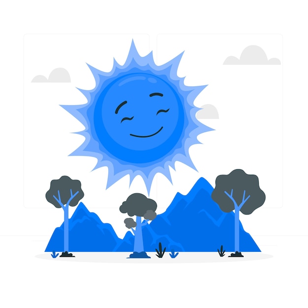 Vecteur gratuit illustration de concept de soleil heureux