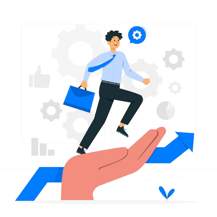 Vecteur gratuit illustration de concept de soutien aux entreprises