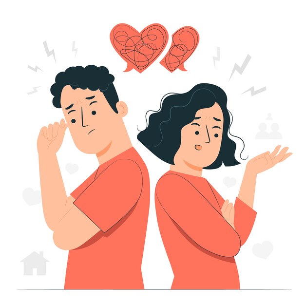 Illustration de concept de stress de couple