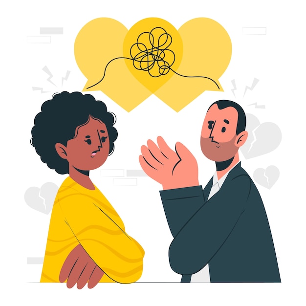 Vecteur gratuit illustration de concept de stress de couple