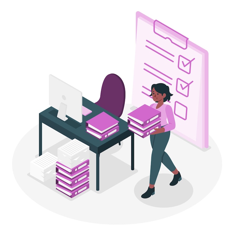 Vecteur gratuit illustration de concept de tâche