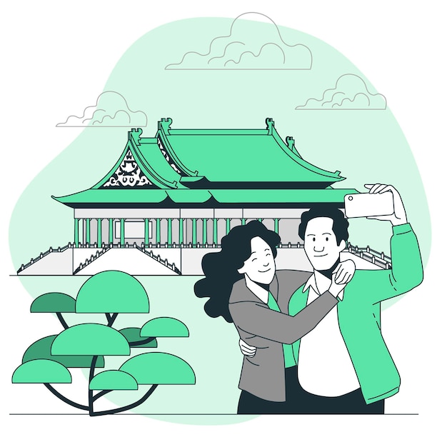 Illustration De Concept De Taipei