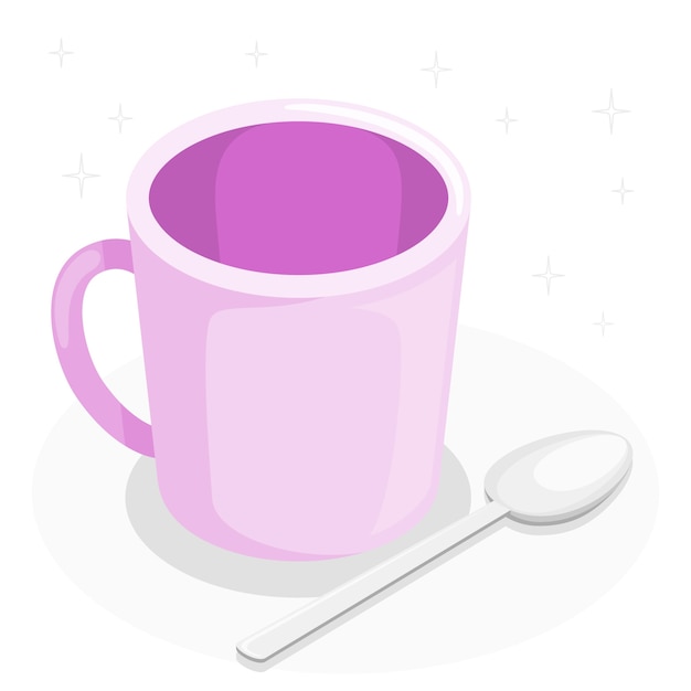 Vecteur gratuit illustration de concept de tasse