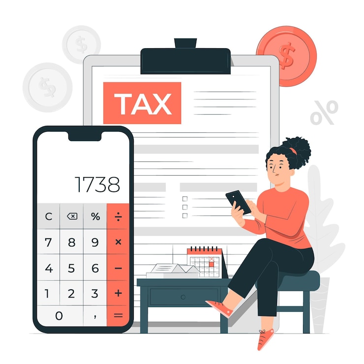 Vecteur gratuit illustration de concept de taxe