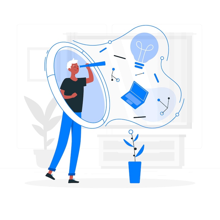 Vecteur gratuit illustration de concept de technologie visionnaire