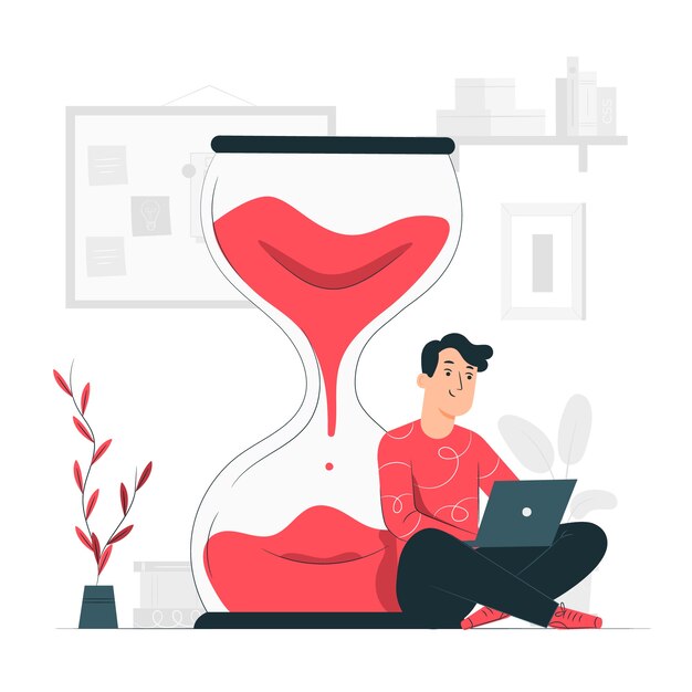 Illustration de concept de temps de travail