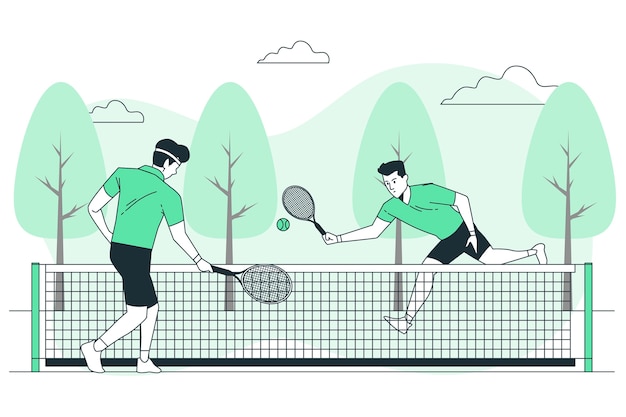 Vecteur gratuit illustration de concept de tennis