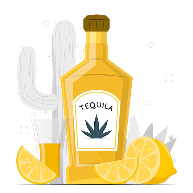 Vecteur gratuit illustration de concept de tequila