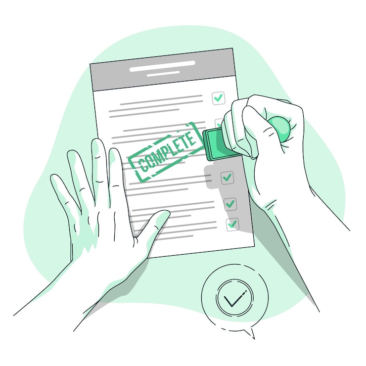 Vecteur gratuit illustration de concept terminée