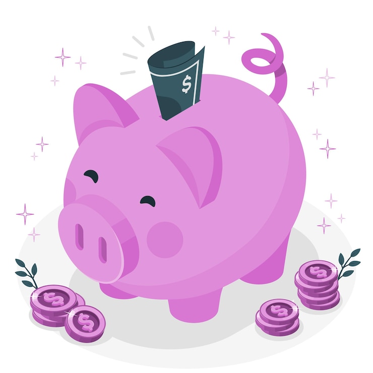 Vecteur gratuit illustration de concept de tirelire